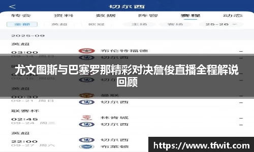 尤文图斯与巴塞罗那精彩对决詹俊直播全程解说回顾